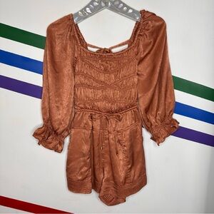NEW Free People burnt orange romper size XS